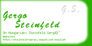 gergo steinfeld business card